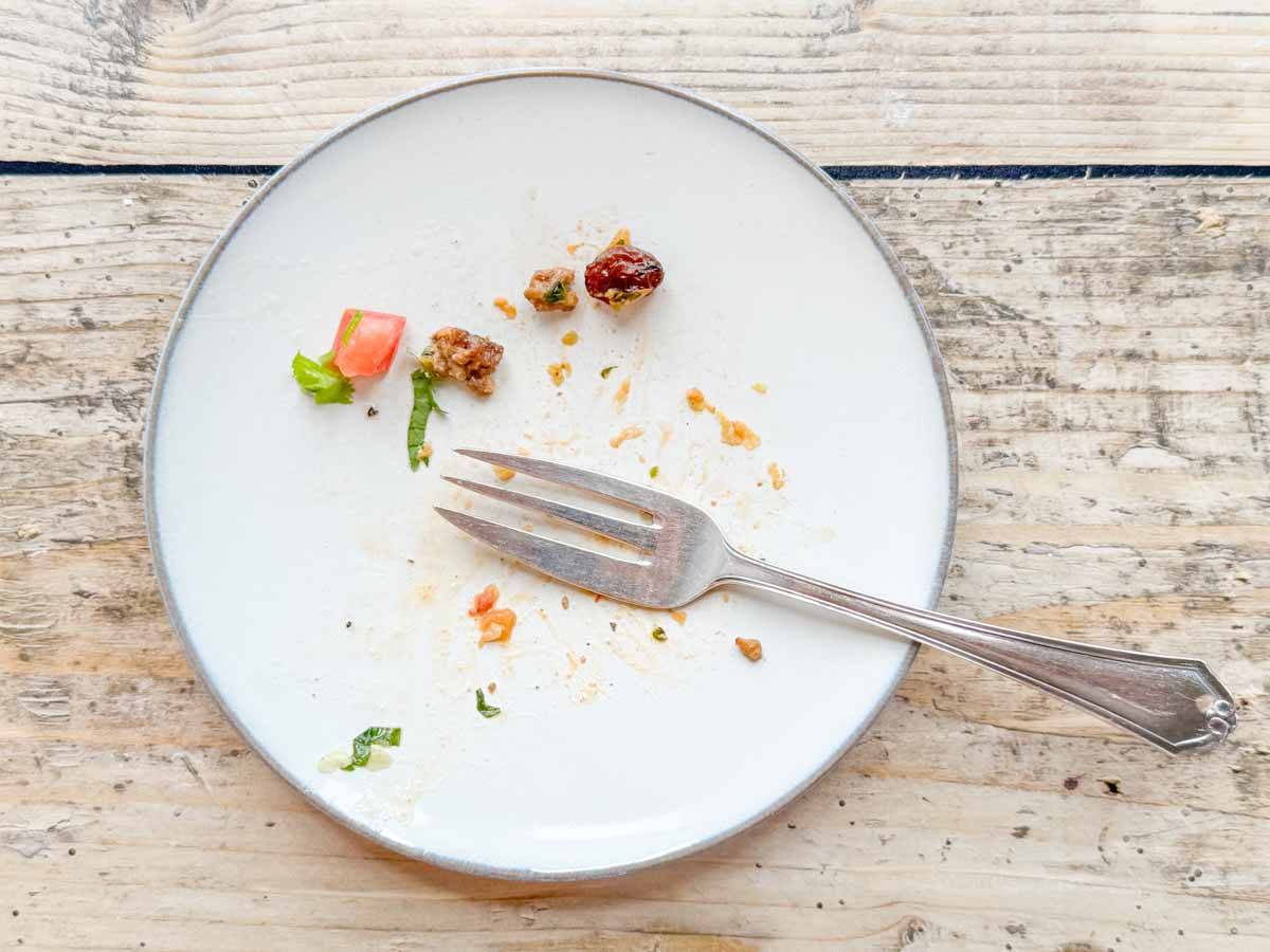 empty plate with fork