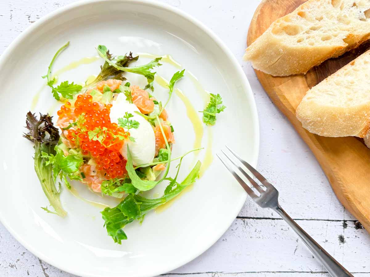 Tartare de Saumon salmon on a plate